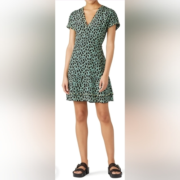 Derek Lam 10 Crosby Grommet Detail V-Neck Dress - Picture 1 of 13